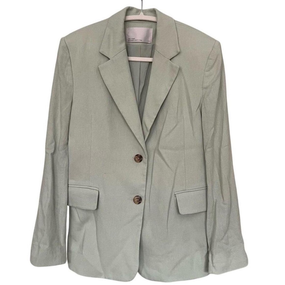 OAK + FORT Linen Blazer Green (XS)